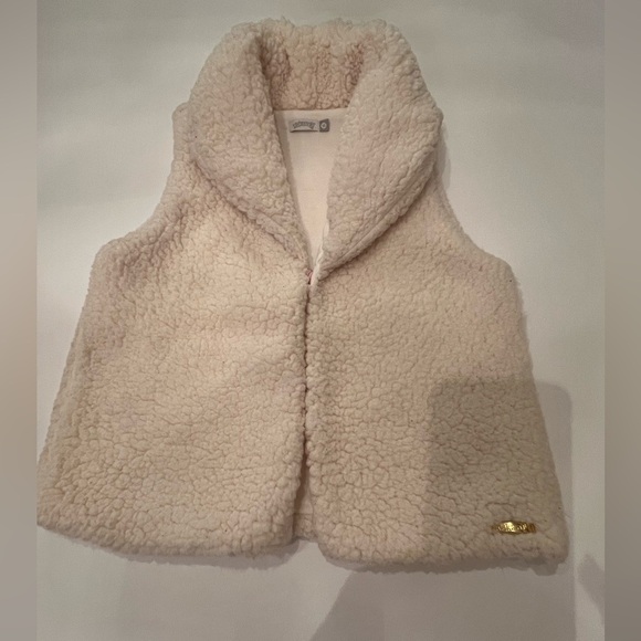 ALAKAZOO GIRLS SHERPA VEST CREAM COLOR  SIZE 10 - Picture 1 of 10